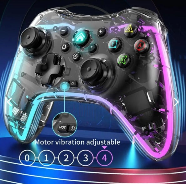 Joystick Gaming Transparente Inalambrico