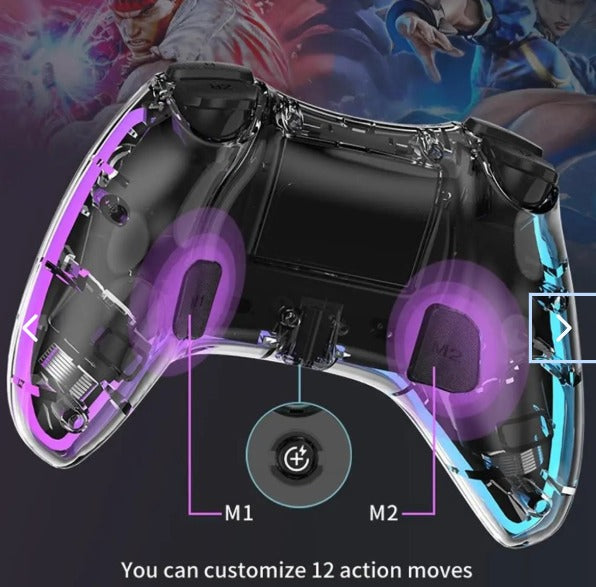 Joystick Gaming Transparente Inalambrico